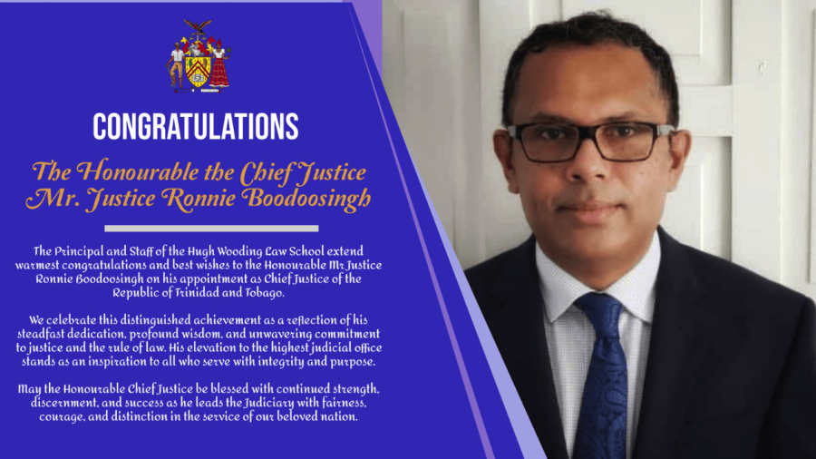 Congrats to Hon Justice Boodoosingh